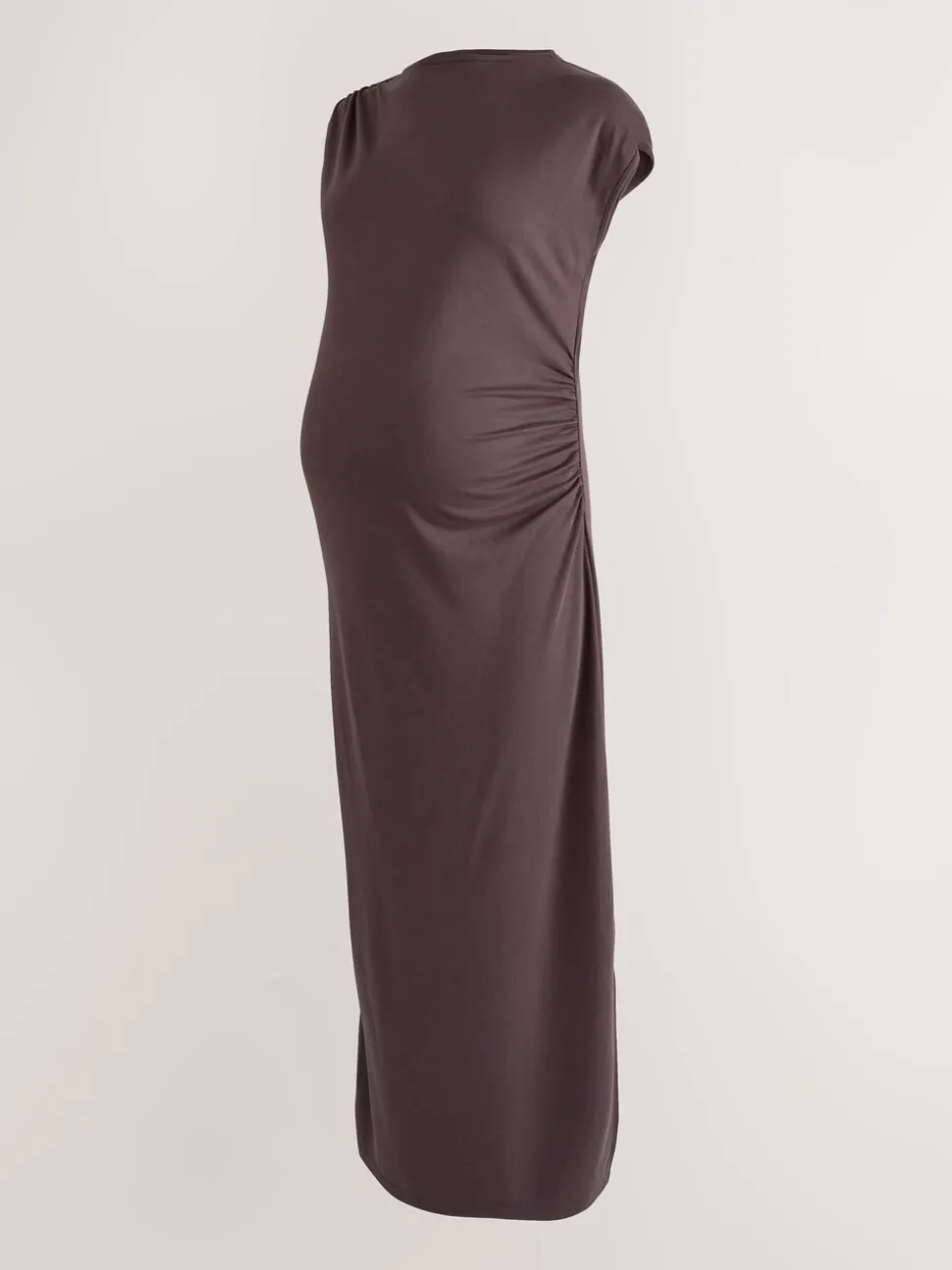 Chocolate Brown Maternity Short Sleeve Dress