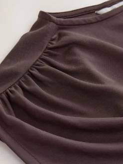 Chocolate Brown Maternity Short Sleeve Dress