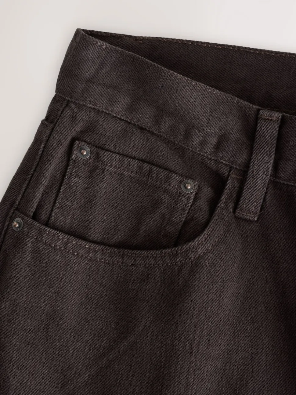 Chocolate Brown Mid Rise Wide Leg Baggy Jeans
