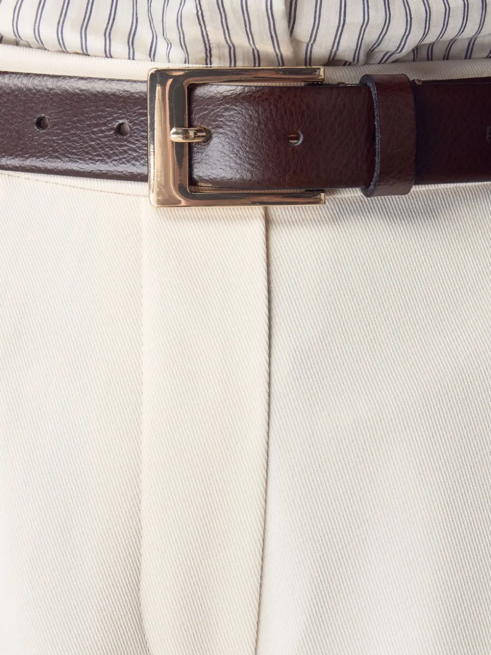Chocolate Brown N. Premium Made In Italy Leather Belt