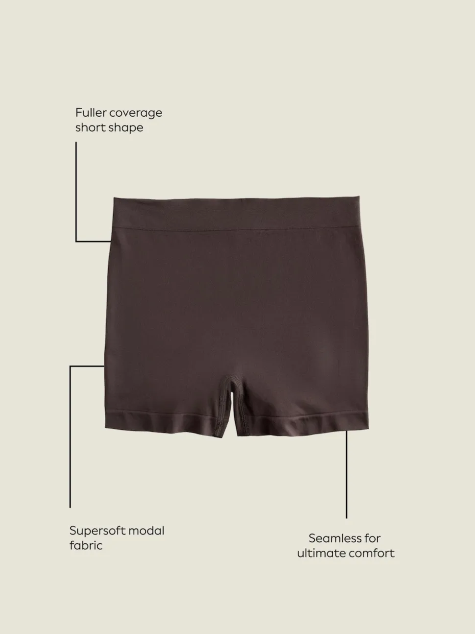 Chocolate Brown N.Premium Super Soft Seamless Shorts