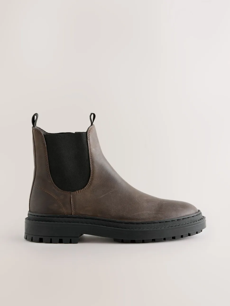 Chocolate Brown Oiled Leather Forever Comfort® Round Toe Chelsea Boots