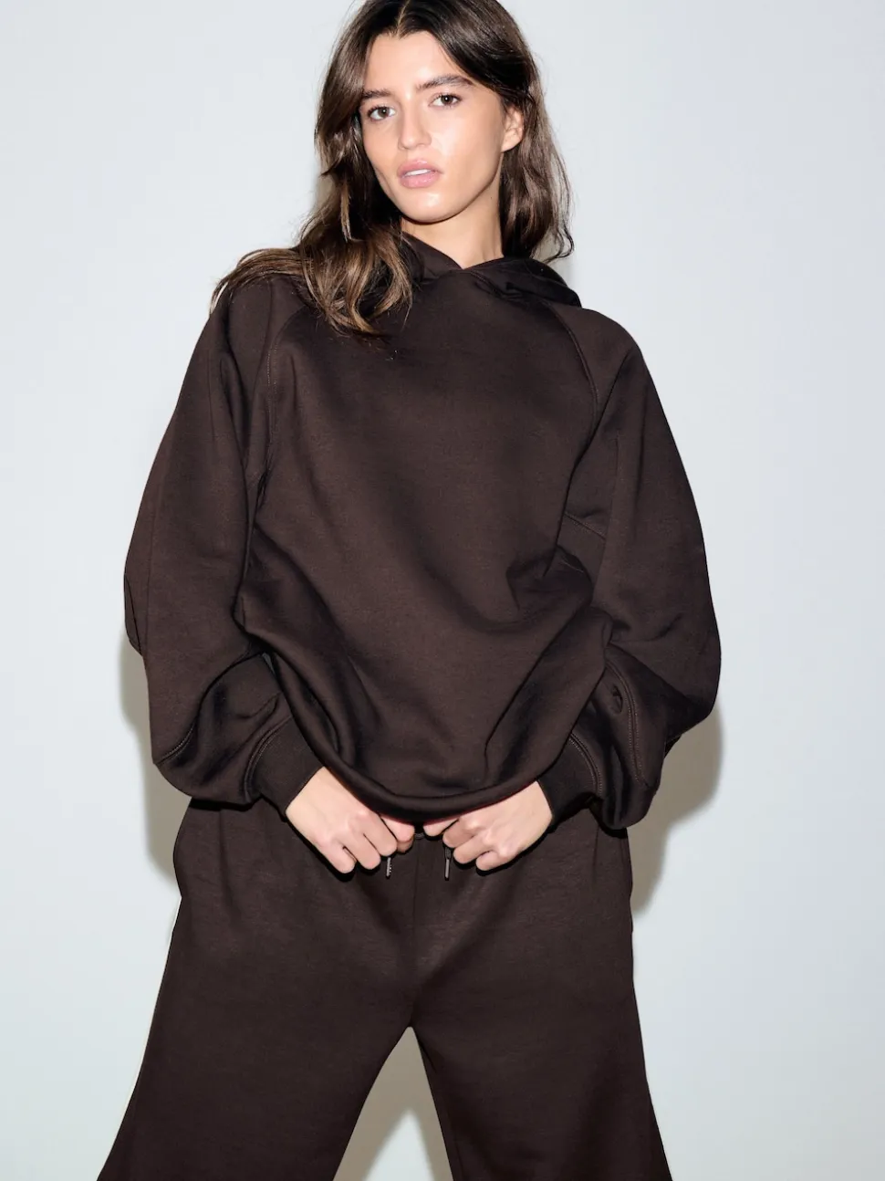 Chocolate Brown Relaxed Fit Heavyweight Regular Length Hoodie