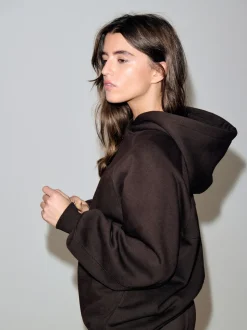 Chocolate Brown Relaxed Fit Heavyweight Regular Length Hoodie