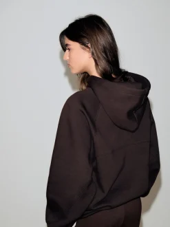 Chocolate Brown Relaxed Fit Heavyweight Regular Length Hoodie
