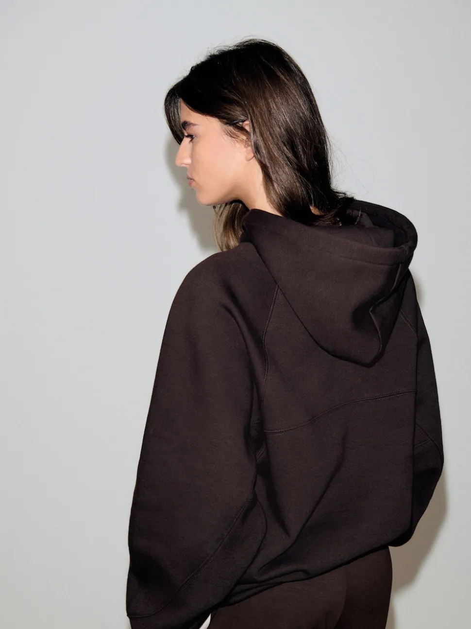 Chocolate Brown Relaxed Fit Heavyweight Regular Length Hoodie
