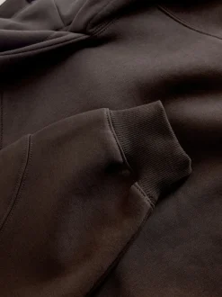 Chocolate Brown Relaxed Fit Heavyweight Regular Length Hoodie