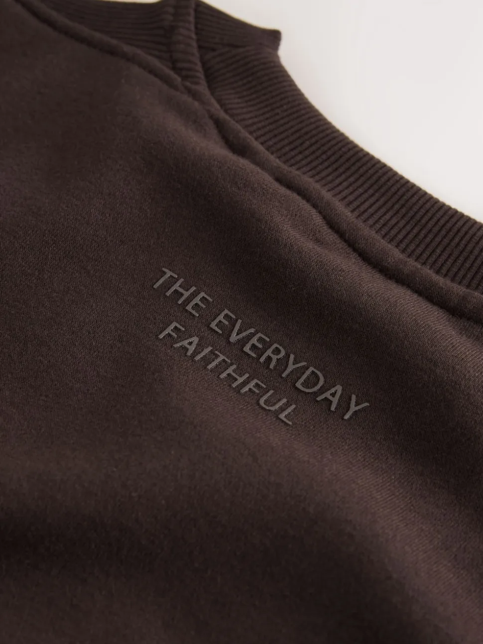 Chocolate Brown Relaxed Fit Essentials Longline Sweatshirt with Pockets