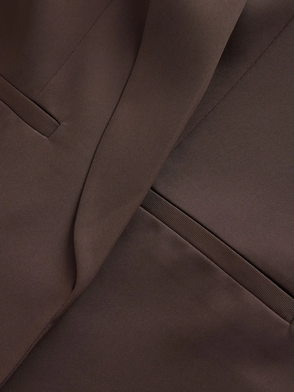 Chocolate Brown Relaxed Ruched Sleeve Blazer
