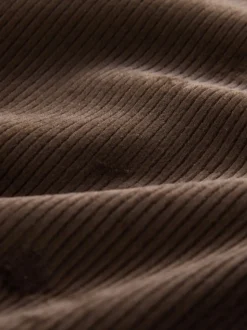 Chocolate Brown Soft Feel Cord Wide Leg Trousers