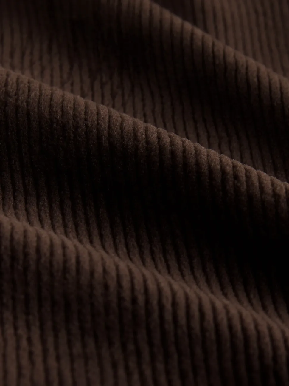 Chocolate Brown Soft Feel Cord Long Sleeve Hoodie