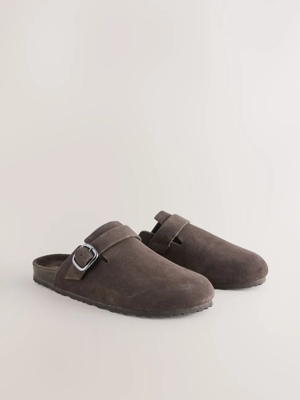 Chocolate Brown Standard Fit Leather Footbed Clogs