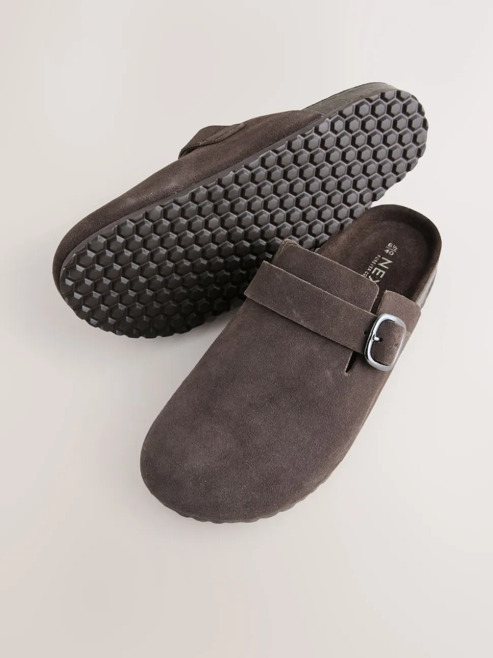 Chocolate Brown Standard Fit Leather Footbed Clogs