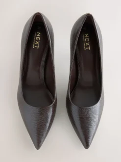 Chocolate Brown Standard/Wide Fit Forever Comfort® Point Toe Court Heels