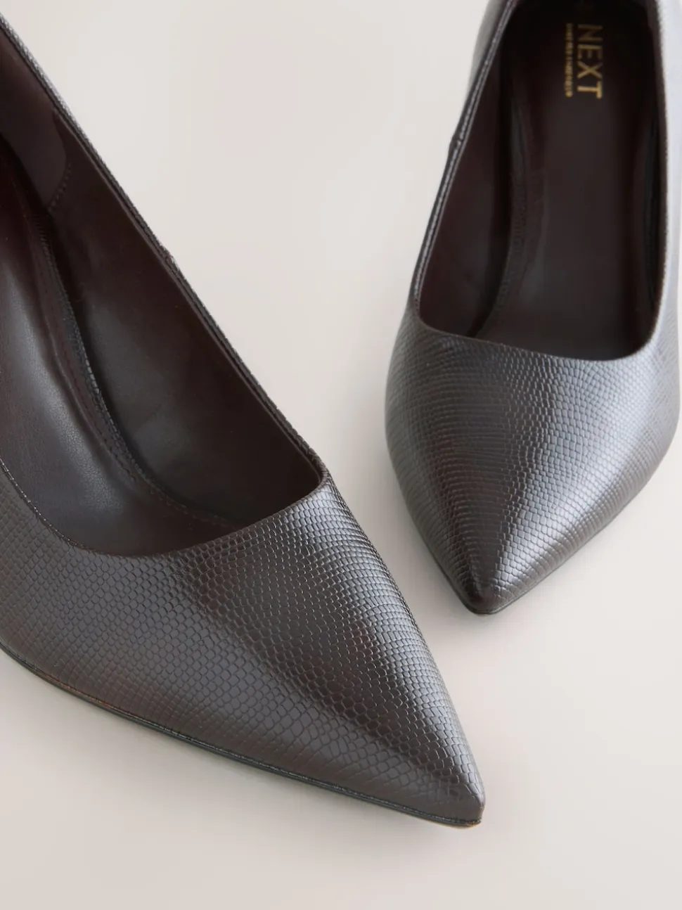 Chocolate Brown Standard/Wide Fit Forever Comfort® Point Toe Court Heels