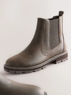 Chocolate Brown Standard/Wide Fit Chelsea Boots