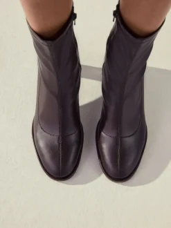 Chocolate Brown Standard/Wide Fit Forever Comfort® Round Toe Sock Boots