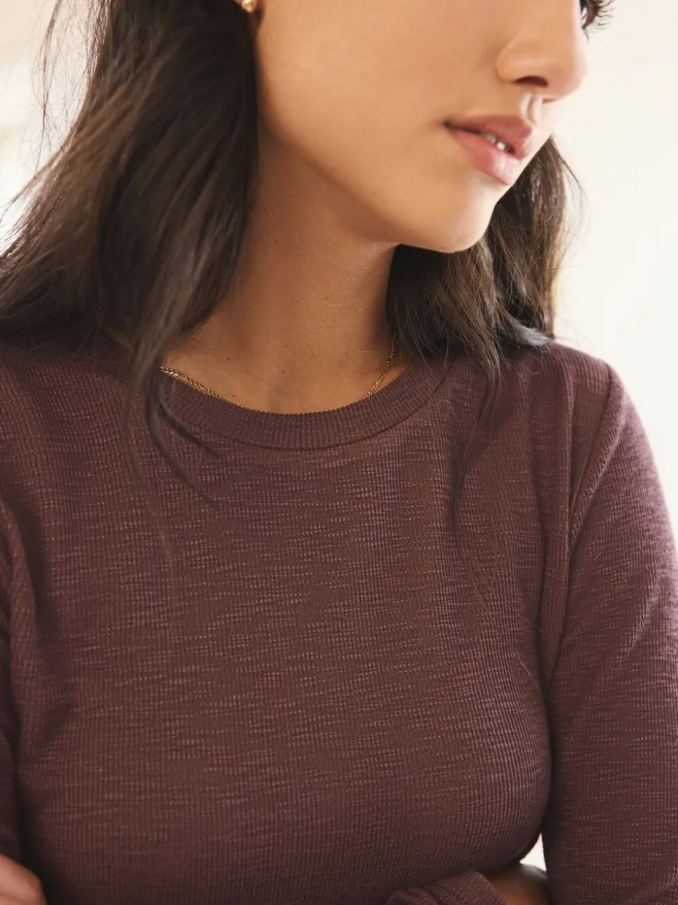Chocolate Brown Stripe Long Sleeve Pyjamas