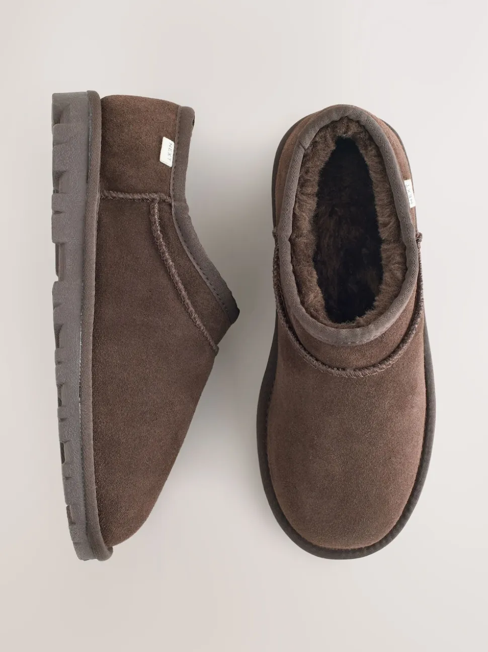 Chocolate Brown Suede Shoot Slippers