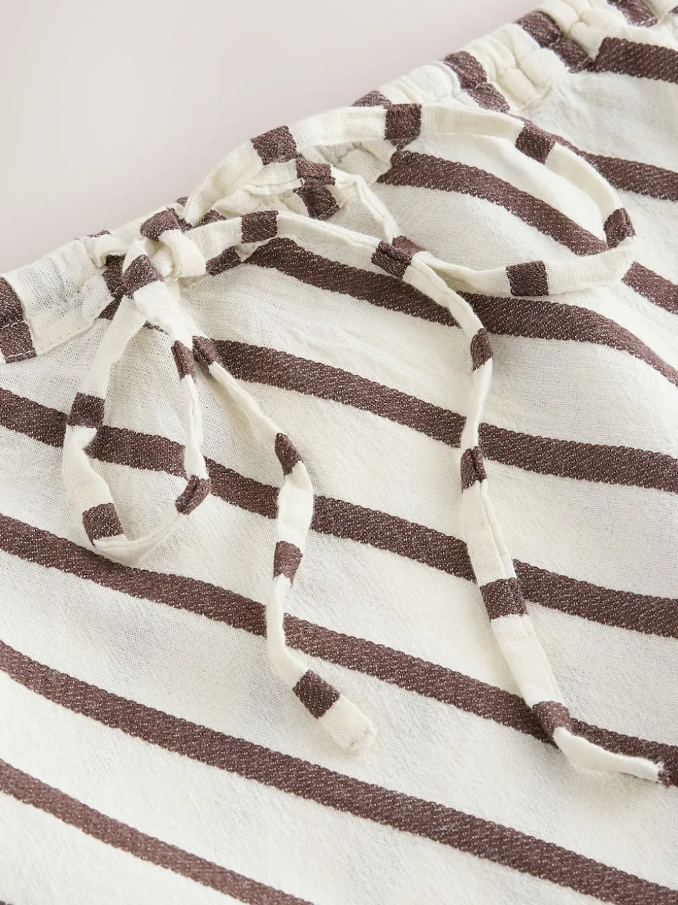 Chocolate Brown Summer Column Skirt With Linen