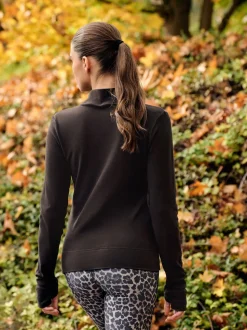 Chocolate Brown Thermal Soft Touch Long Sleeve High Neck Top