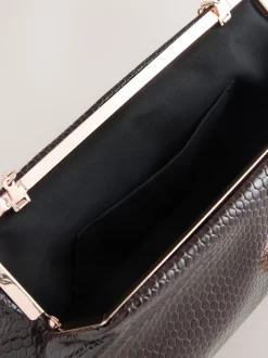 Chocolate Brown Volume Clutch Bag