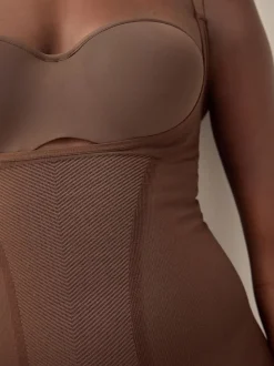 Chocolate Nude Firm Tummy Control Wear Your Own Bra Body