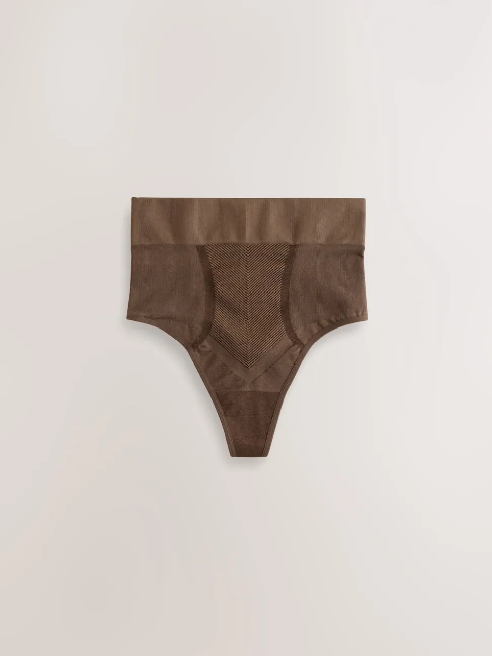 Chocolate Nude High Waist Thong Seamless Firm Tummy Control Shaping Briefs