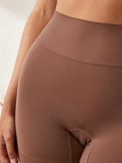 Chocolate Nude Seamless Smoothing Anti-Chafe Shorts 2 Pack