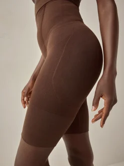 Chocolate Nude Thigh Smoother Short Seamless Firm Tummy Control Shaping Briefs