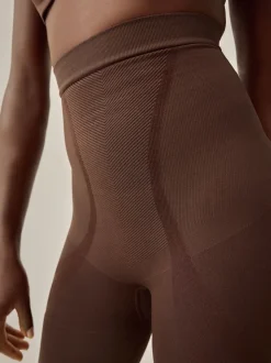 Chocolate Nude Thigh Smoother Short Seamless Firm Tummy Control Shaping Briefs
