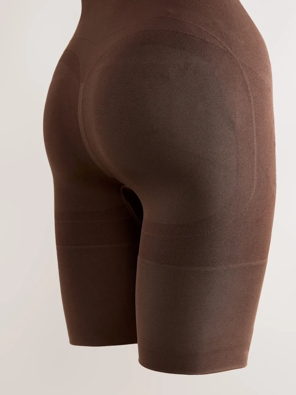 Chocolate Nude Thigh Smoother Short Seamless Firm Tummy Control Shaping Briefs