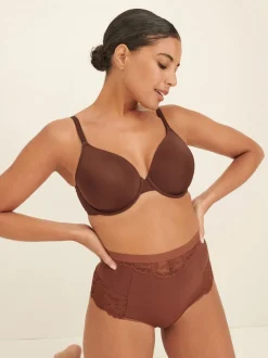 Chocolate Nude Tummy Control Light Shaping High Waist Thongs 2 Pack