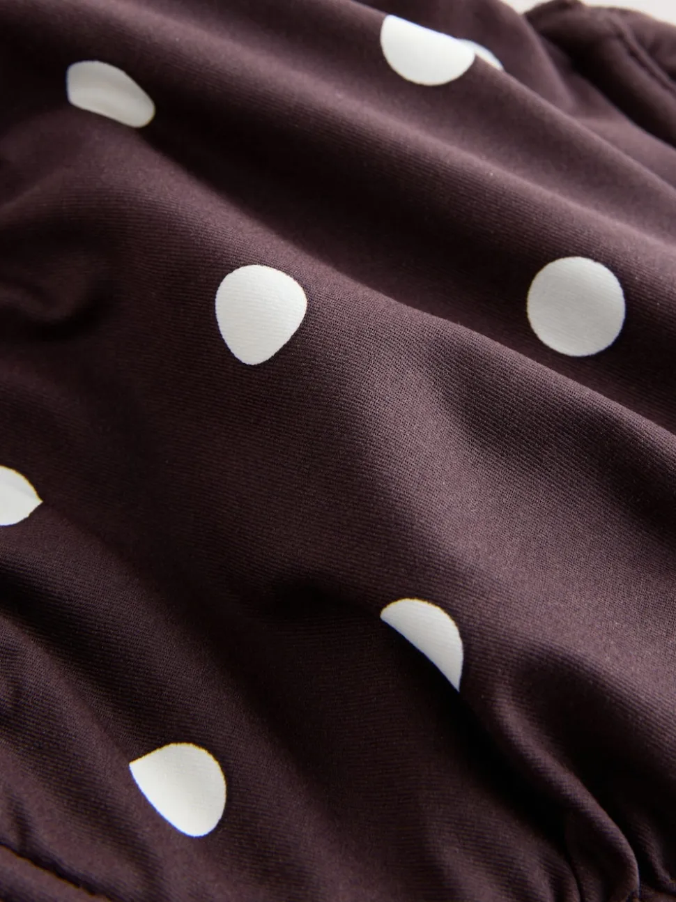 Chocolate/Cream Polka Dot DD+ Wired Non Padded Bikini Top