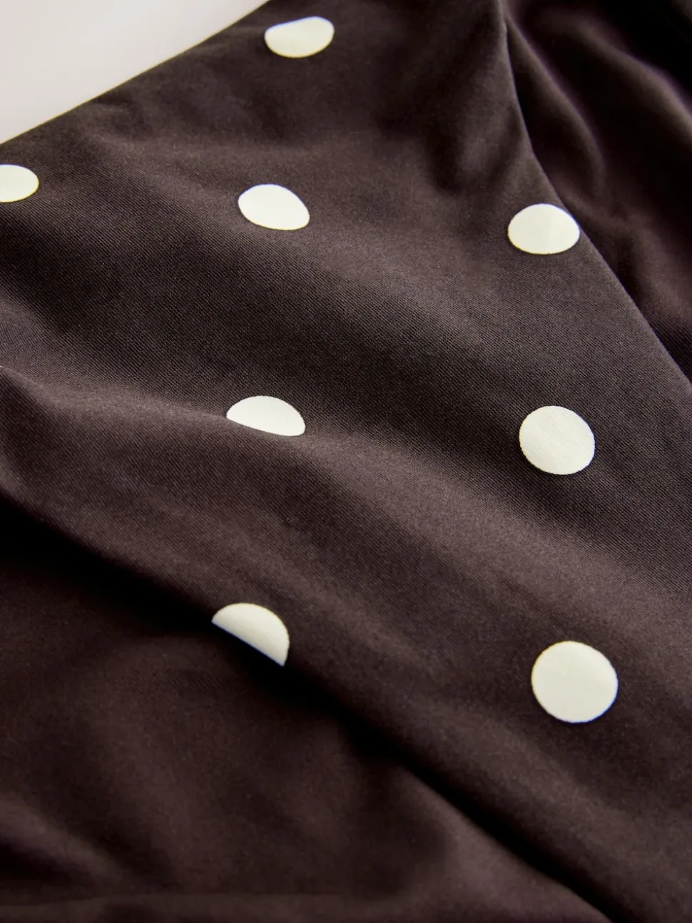 Chocolate/Cream Polka Dot Tie Side Bikini Bottoms