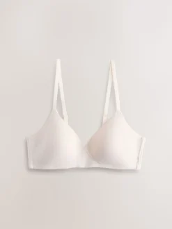 Chocolate/Pink/Cream Pad Non Wire Cotton Blend Ultimate Comfort Bras 3 Pack