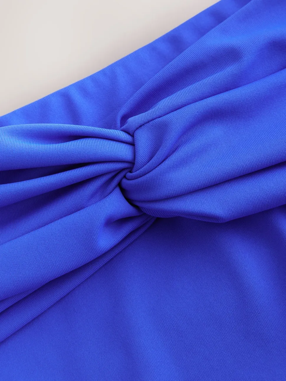 Cobalt Blue Midi Waist Print Bikini Bottoms