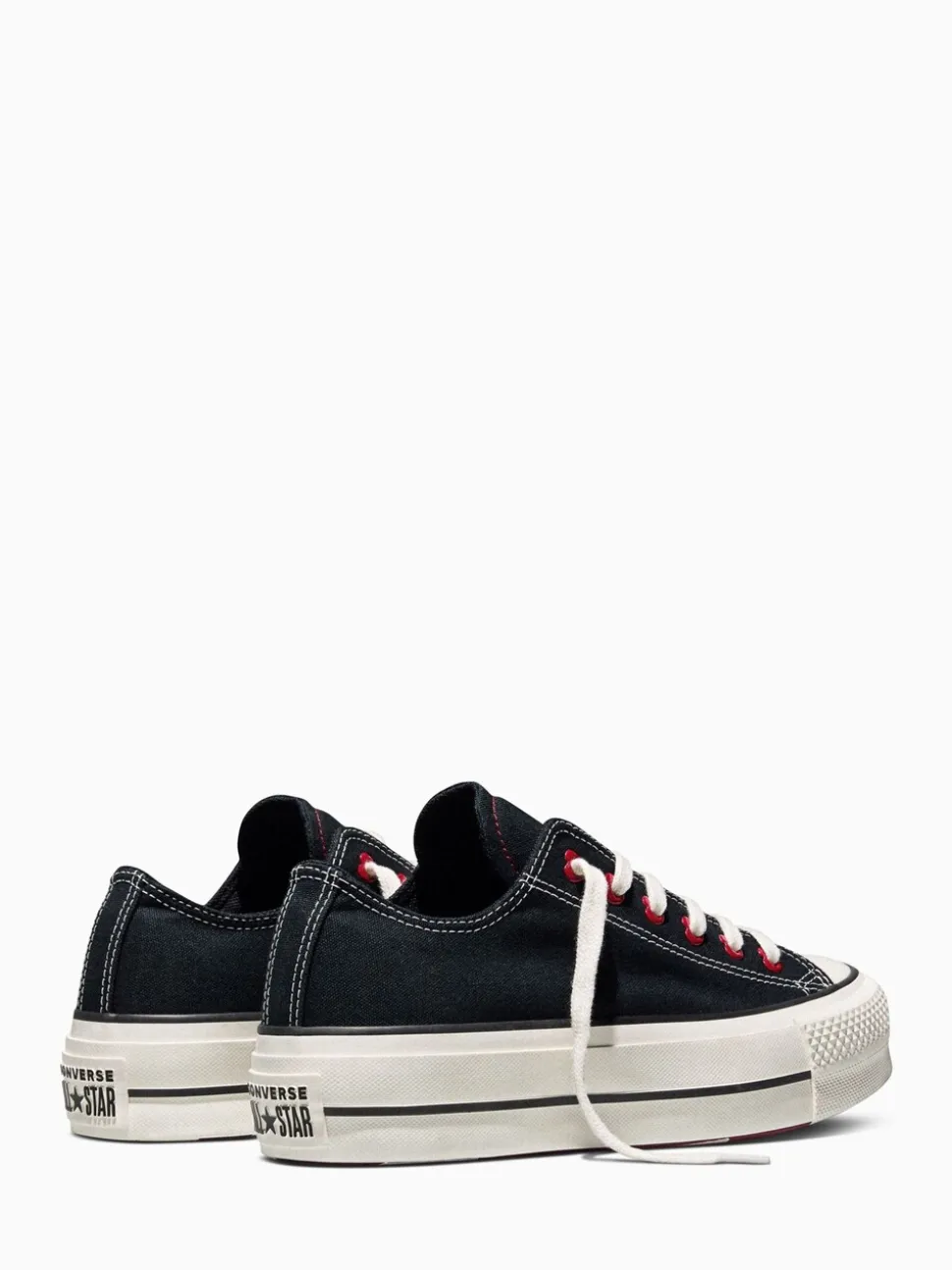 Converse Black Chuck Taylor Lift Heart Detail Low Trainers