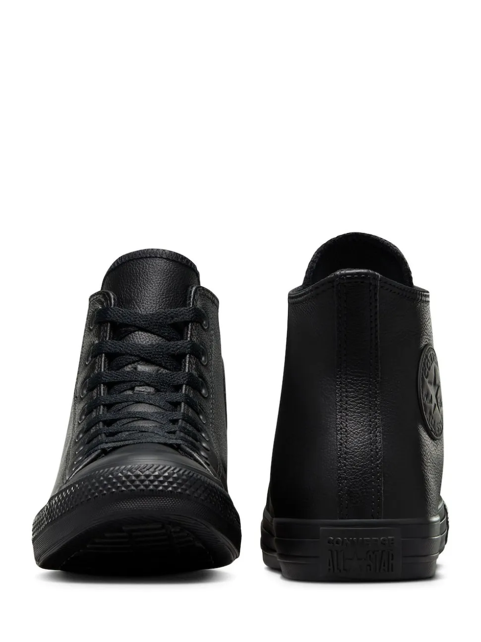 Converse Black Leather High Top Trainers
