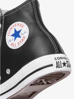 Converse Black Leather High Trainers