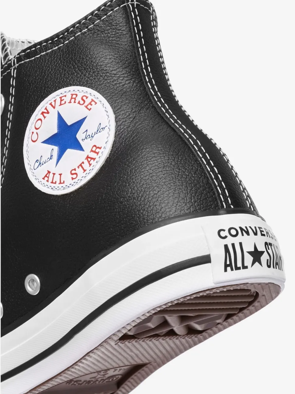 Converse Black Leather High Trainers