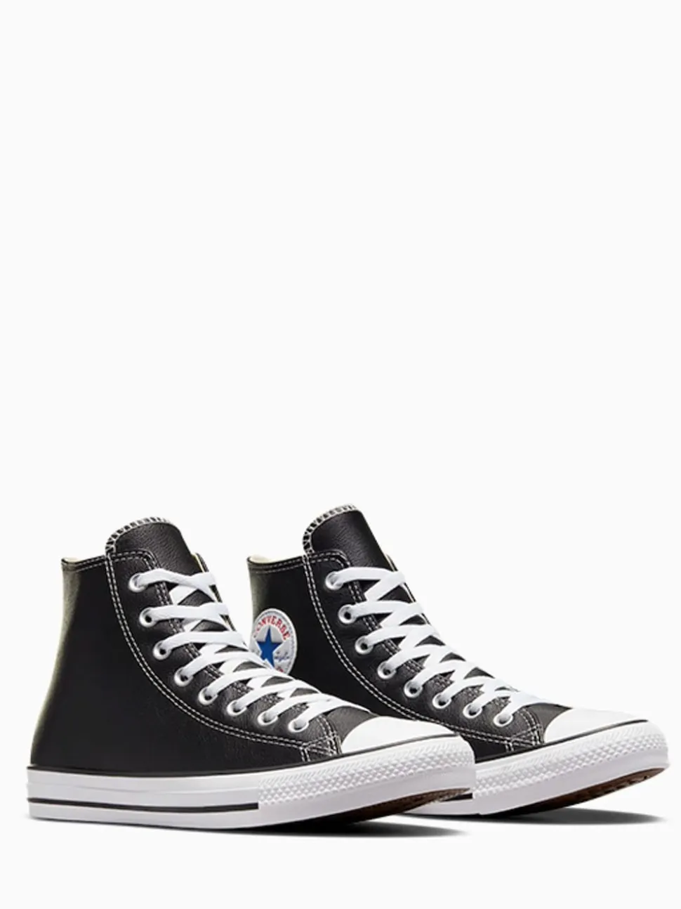 Converse Black Leather High Trainers