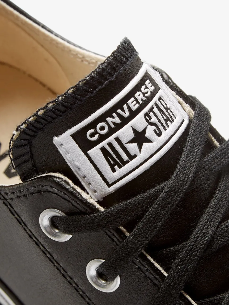 Converse Black Platform Lift Chuck Ox Leather Trainers