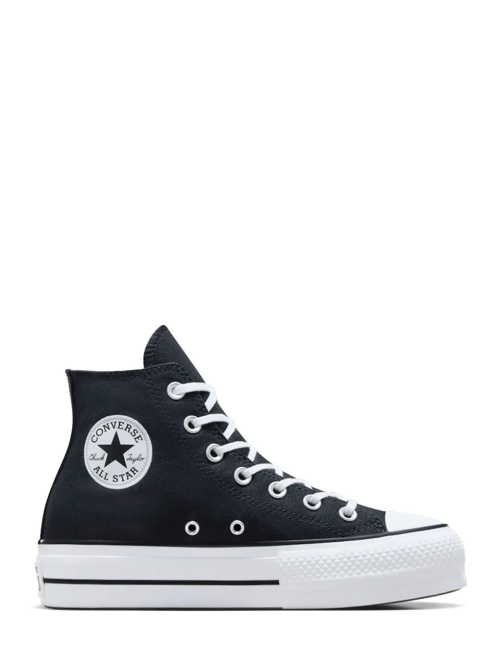 Converse Black/White Chuck Taylor All Star Lift Wide Trainers