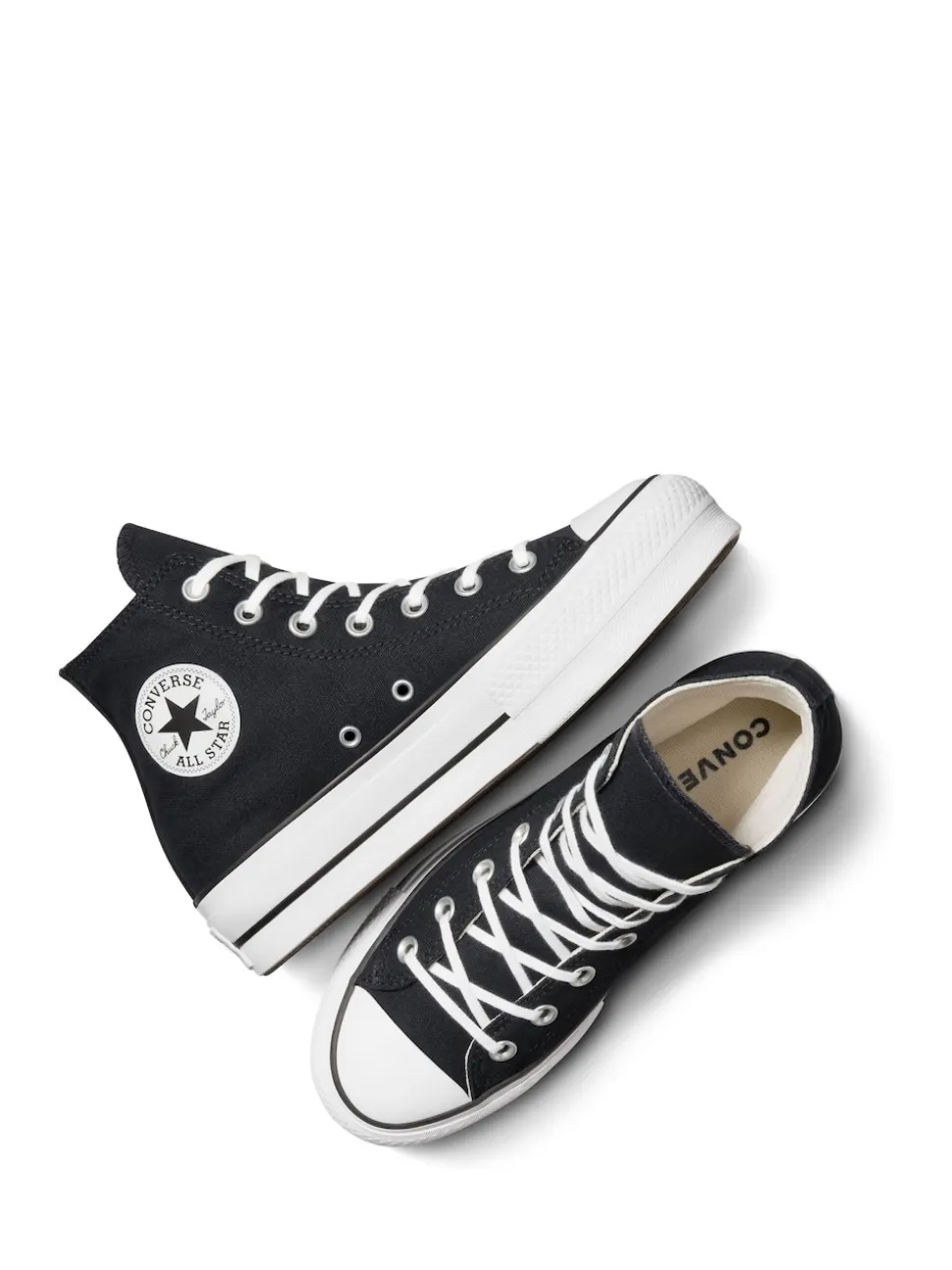 Converse Black/White Chuck Taylor All Star Lift Wide Trainers