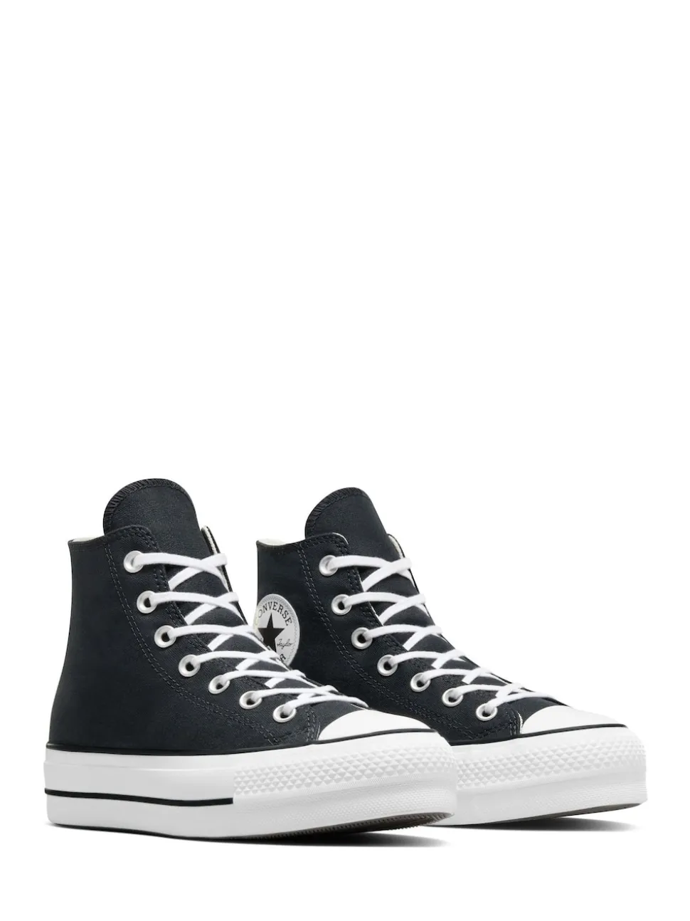 Converse Black/White Chuck Taylor All Star Lift Wide Trainers