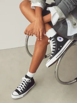 Converse Black/White Standard Fit Chuck Taylor All Star High Trainers