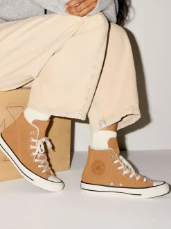 Converse Brown Chuck Taylor All Star Winter Luxe High Trainers