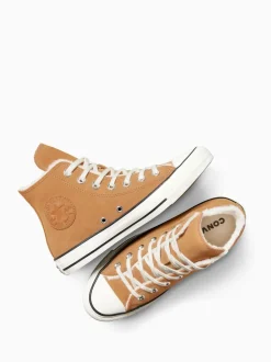 Converse Brown Chuck Taylor All Star Winter Luxe High Trainers
