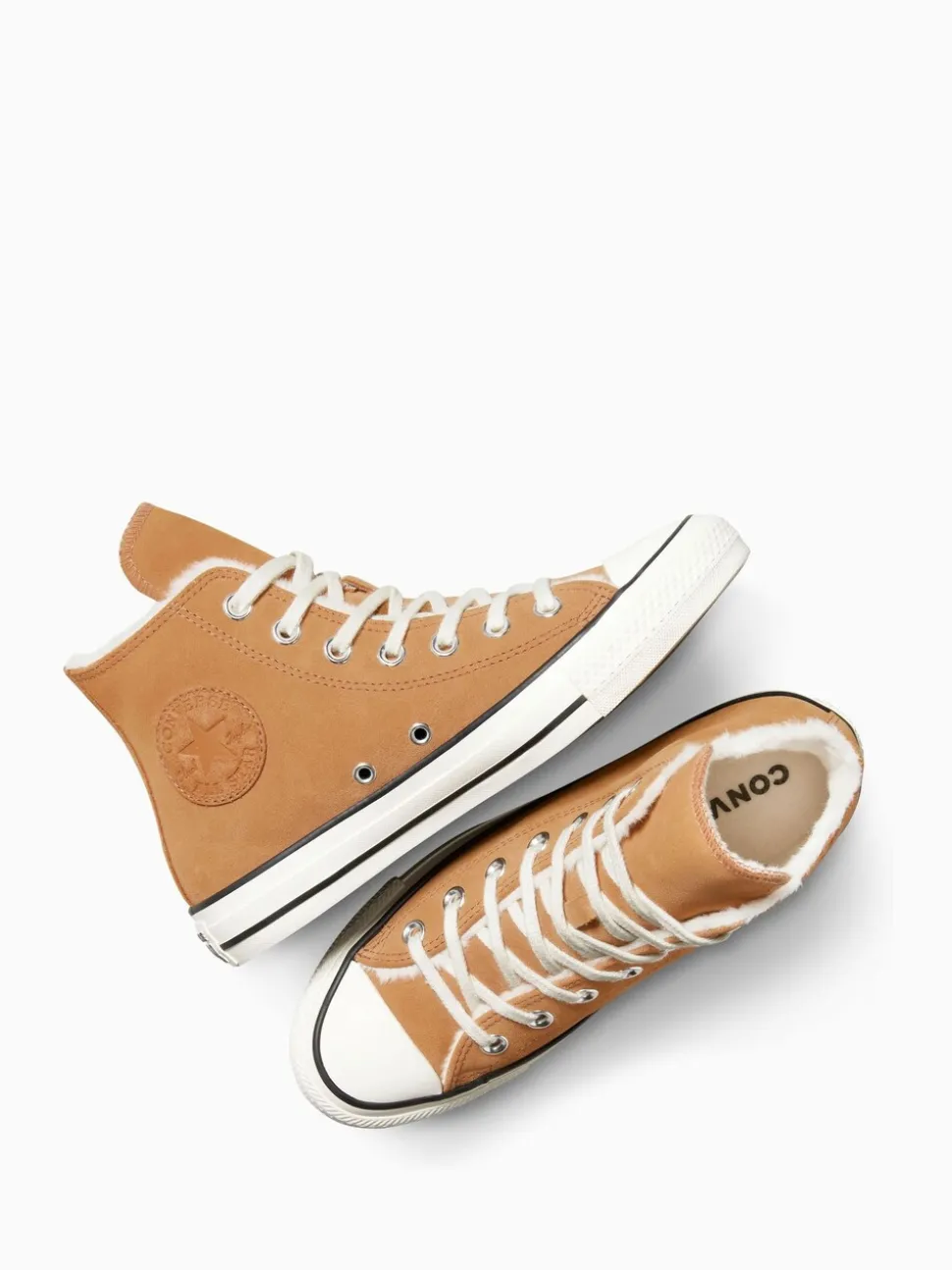 Converse Brown Chuck Taylor All Star Winter Luxe High Trainers